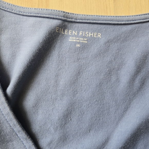 Eileen Fisher Cotton Jersey Stretch Empire Waist Hi Low Dress Size Medium - Picture 11 of 12